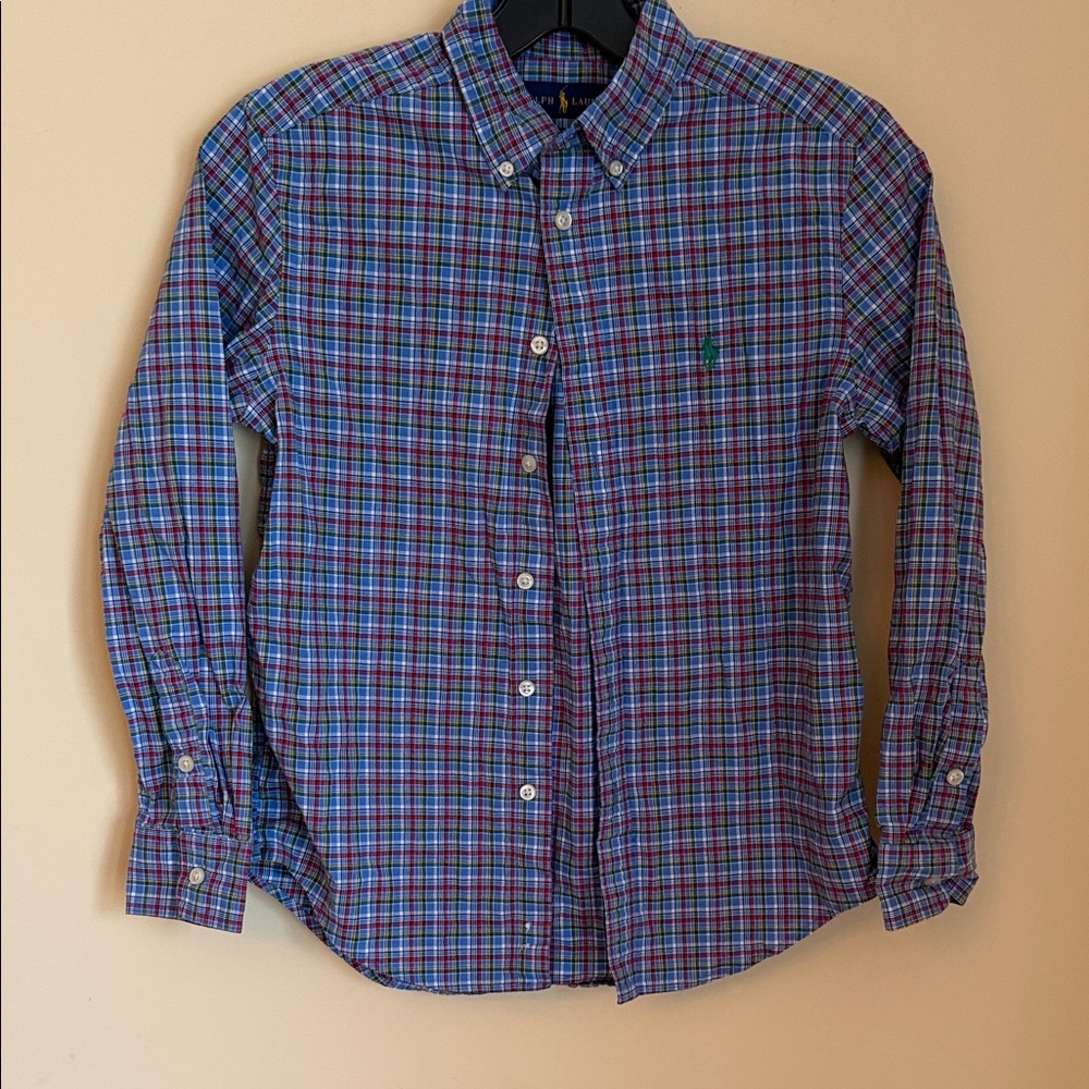 Ralph Lauren Men's Multicolor Plaid Button-Down Shirt M(10/12)